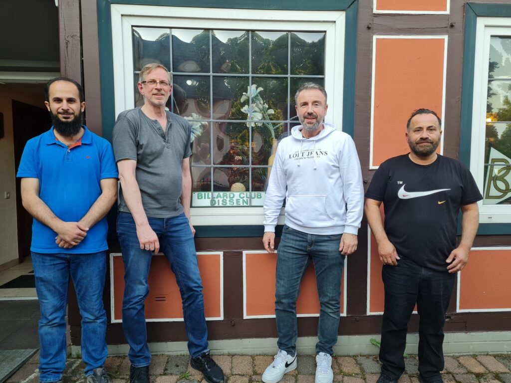 Halbfinalisten des 8-Ball Turniers des Billardclub Dissen