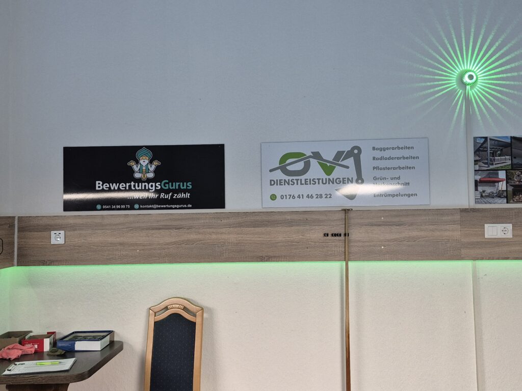 BewertungsGurus und OV Dienstleistungen Werbung im Clubhaus